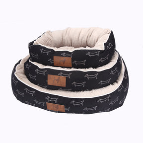 Round dog bed