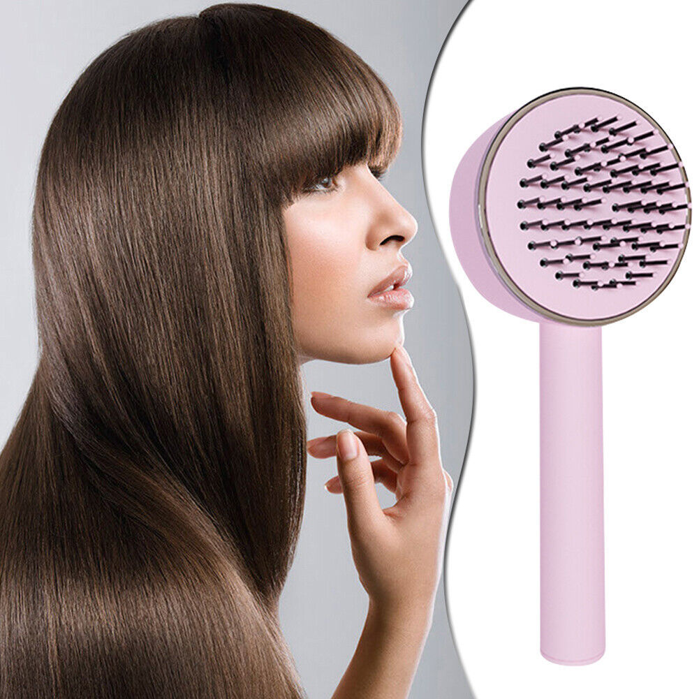 3D Air Cushion Massager Brush With Retractable Bristles Self Cleaning Hair Brush Massage One-key Self-cleaning Hair Brush Anti-Static Airbag Massage Comb For Women Curly Hair Brush